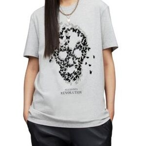 AllSaints Gray Graphic T-Shirt